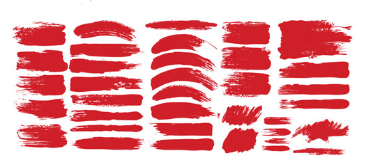 Set of black paint, ink brush strokes, brushes, lines. Dirty artistic design elements. Set of artistic pen brushes. Set of vector grunge brushes. Collection of strokes of markers
