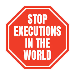 Stop executions in the world symbol icon