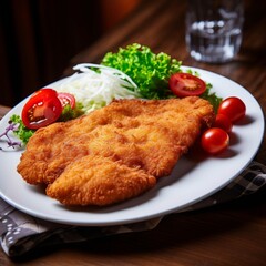 A succulent breaded and fried meat cutlet, the classic Milanesa, served with a choice of creamy mashed potatoes or as a hearty sandwich.