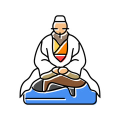 jade emperor taoism color icon vector. jade emperor taoism sign. isolated symbol illustration