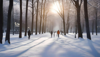 snow covered trees in the forest