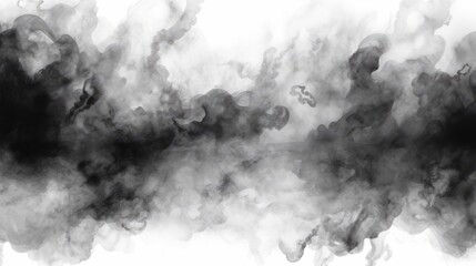 Smoke Contrast. Monochrome on White Background - obrazy, fototapety, plakaty