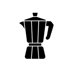 Moka coffee pot black glyph icon