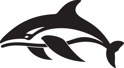 Ocean Symphony Whale Logo Design Elegant Leviathan Whale Iconic Emblem