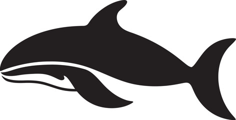 Aquatic Aura Whale Emblem Design Coastal Charm Iconic Whale Vector
