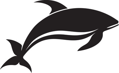 Ethereal Elegance Whale Logo Design Cresting Majesty Emblematic Whale Icon