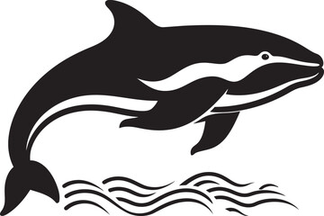 Seafaring Serenity Whale Logo Design Oceanic Opus Emblematic Whale Icon