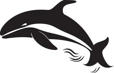 Maritime Muse Logo Vector Icon Aquatic Anthem Whale Emblem Design