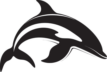 Naklejka premium Seafaring Serenity Whale Logo Design Oceanic Opus Emblematic Whale Icon