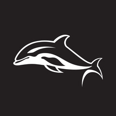 Maritime Muse Logo Vector Icon Aquatic Anthem Whale Emblem Design