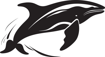 Azure Anthem Emblematic Whale Icon Oceanic Ovation Logo Vector Icon