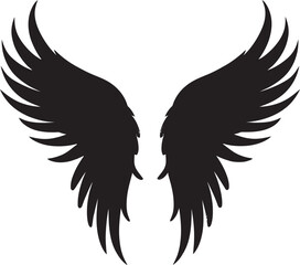 Heavenly Halo: Wings Logo Design Serene Seraph: Iconic Angel Emblem