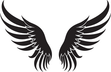 Graceful Guardian: Angelic Icon Cherubic Charm: Wings Icon Design