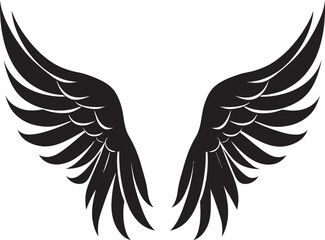 Serene Seraph: Iconic Angel Design Angelic Aura: Wings Emblematic Logo