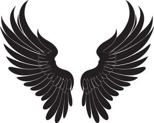 Graceful Guardian: Angel Icon Vector Cherubic Charm: Logo Vector Wings