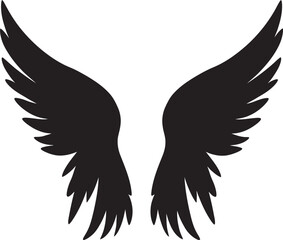Ethereal Elegance: Angel Wings Vector Heavenly Halo: Wings Logo Design
