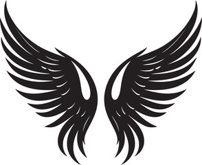 Graceful Guardian: Angelic Icon Cherubic Charm: Wings Icon Design