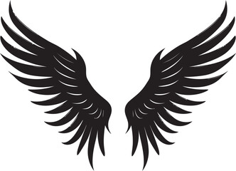 Seraphic Soar: Iconic Wings Design Divine Radiance: Emblematic Angel Icon