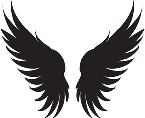 Graceful Guardian: Angel Icon Vector Cherubic Charm: Logo Vector Wings