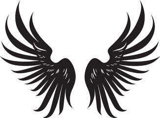 Heavenly Halo: Wings Logo Design Serene Seraph: Iconic Angel Emblem