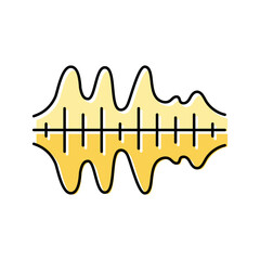 sound waves audiologist doctor color icon vector. sound waves audiologist doctor sign. isolated symbol illustration