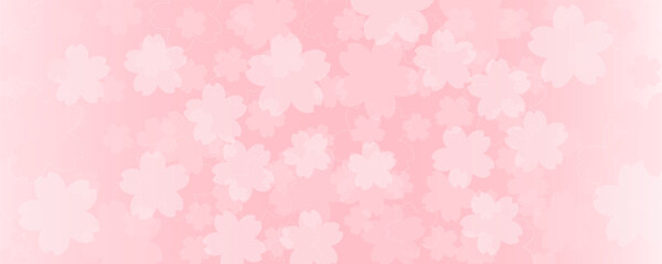 ピンクのパステル調の桜模様の背景素材のベクターイラスト