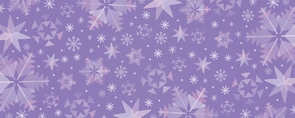 クリスマスに使える雪の結晶の紫色のベクター背景画像