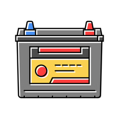 car battery mechanic color icon vector. car battery mechanic sign. isolated symbol illustration