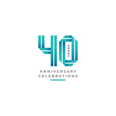40 years anniversary celebrations logo concept