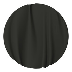 black sticker in circle shape