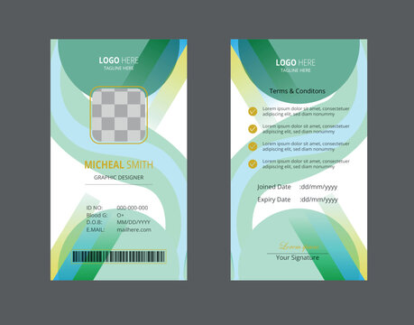 Professional Id Card Design Template.Premium Vector 
 Modern office id card design.