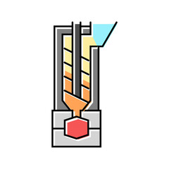 injection molding materials engineering color icon vector. injection molding materials engineering sign. isolated symbol illustration