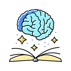 knowledge book succes challenge color icon vector. knowledge book succes challenge sign. isolated symbol illustration