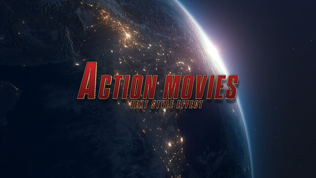 Blockbuster Movies Theme Editable Text Style Effect