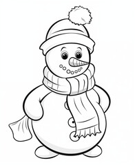 Snowman coloring book for kids	
