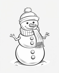 Snowman coloring book for kids	
