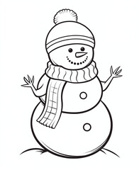 Snowman coloring book for kids	

