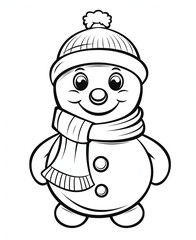 Snowman coloring book for kids	
