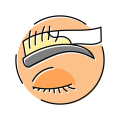 eyebrow hair removal female color icon vector. eyebrow hair removal female sign. isolated symbol illustration