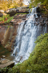 Fototapeta na wymiar Buttermilk Falls at Cuyahoga Valley National Park in Ohio