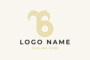 Logo combining the letter B shape with a waterfall