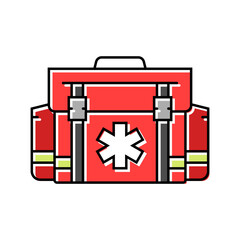 medical bag ambulance color icon vector. medical bag ambulance sign. isolated symbol illustration