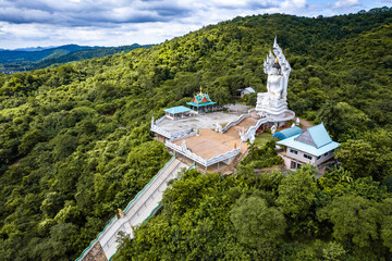 Aerial view of Wat Sa Nam Sai in Khao Yai, Thailand