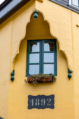 Elevated view, civic architectural details, travel photo from the streets of Reykjavik, the capital...