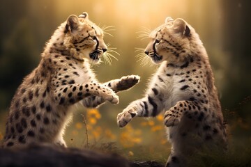 Obraz premium cheetah on the ground