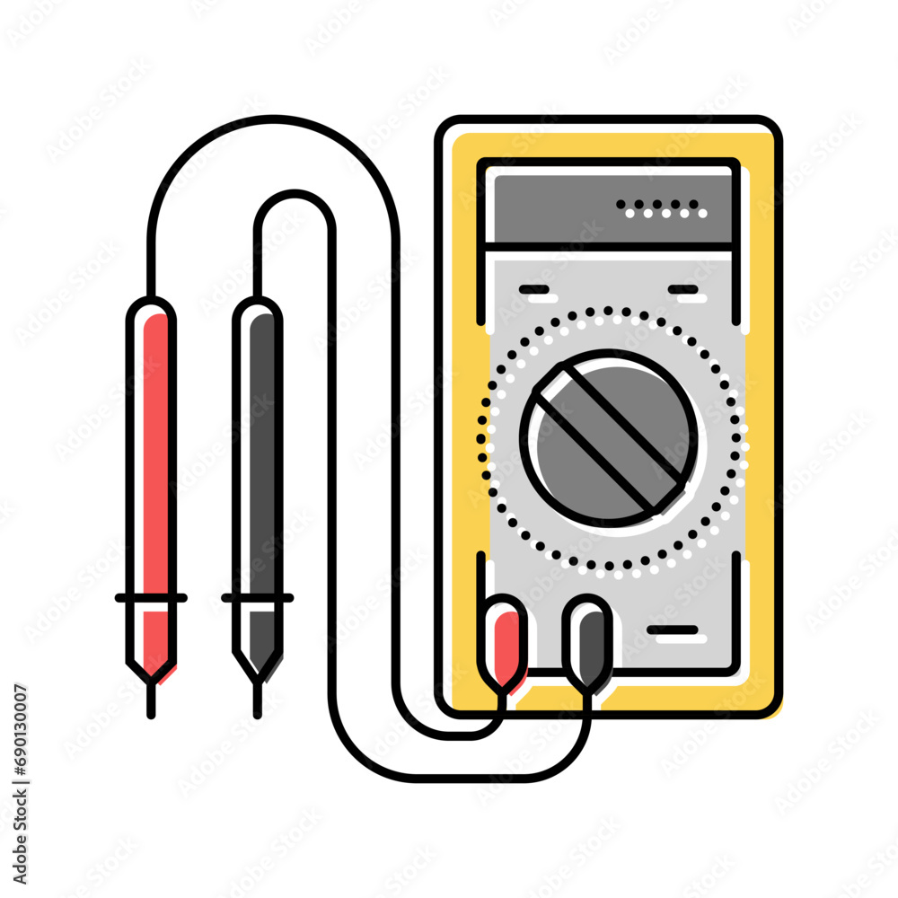 Aufkleber voltage measurement electronics color icon vector. voltage measurement electronics sign. isolated sy