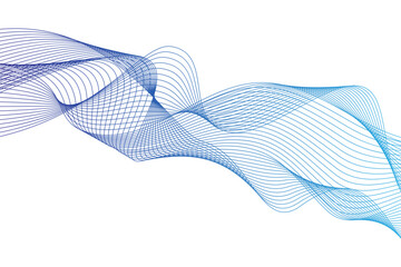 Abstract smooth gradient flowing wave lines background.