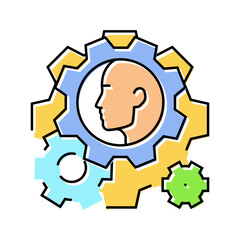 progress gears motivation color icon vector. progress gears motivation sign. isolated symbol illustration