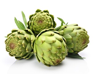 Obraz premium Artichoke hearts isolated on white background