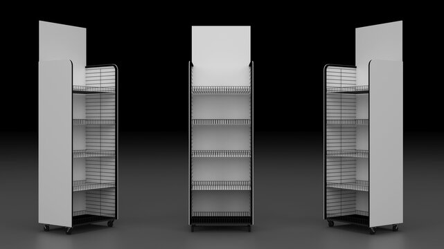 Product Display Gondola Shelf for Superstore 3D Rendering
